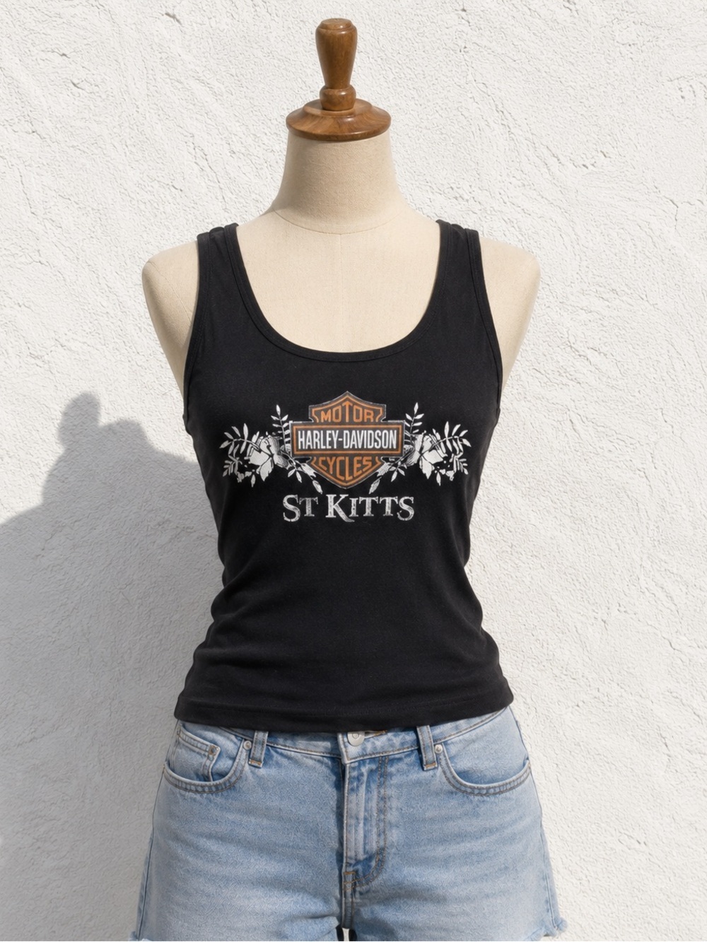 Harley Davidson st kitts Florida  tropical tank top S